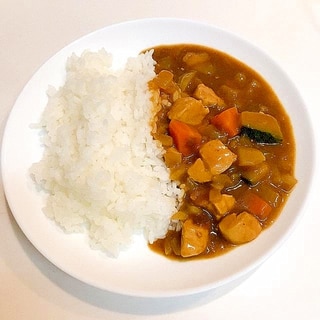 かぼちゃと茄子とささみのヘルシーチキンカレー